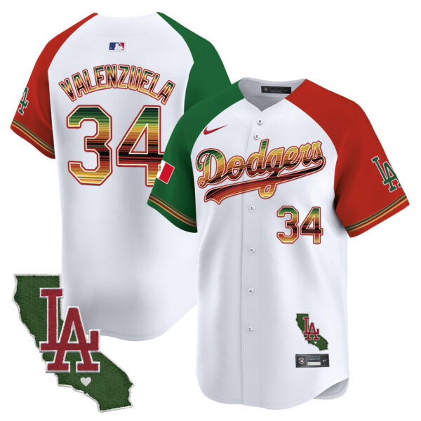 Men's Dodgers Mexico Traditional Style Vapor Premier Limited Jersey - All Stitched - Image 25