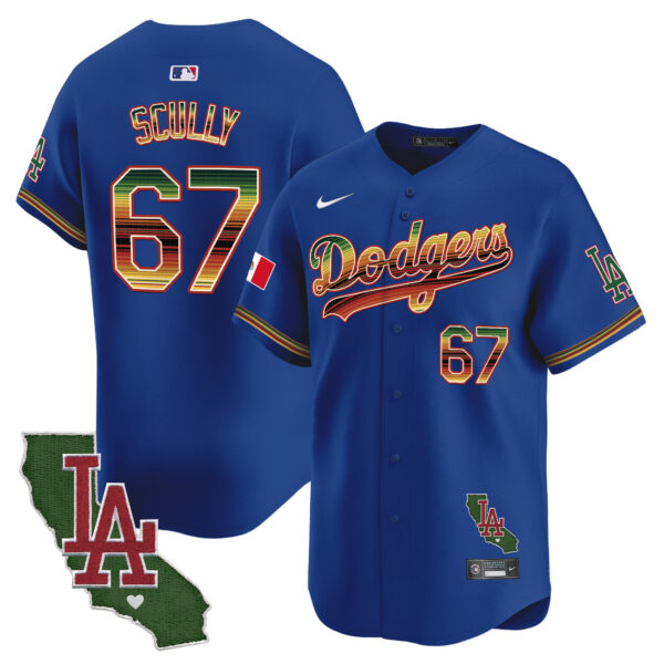 Men's Dodgers Mexico Traditional Style Vapor Premier Limited Jersey - All Stitched - Image 14