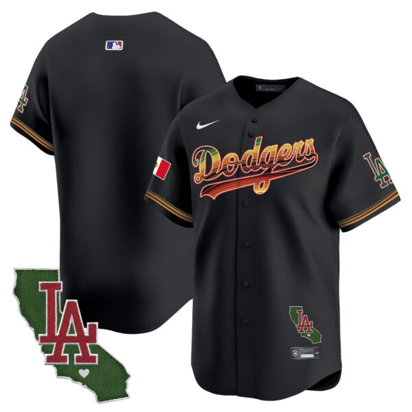 Men's Dodgers Mexico Traditional Style Vapor Premier Limited Jersey - All Stitched - Image 24
