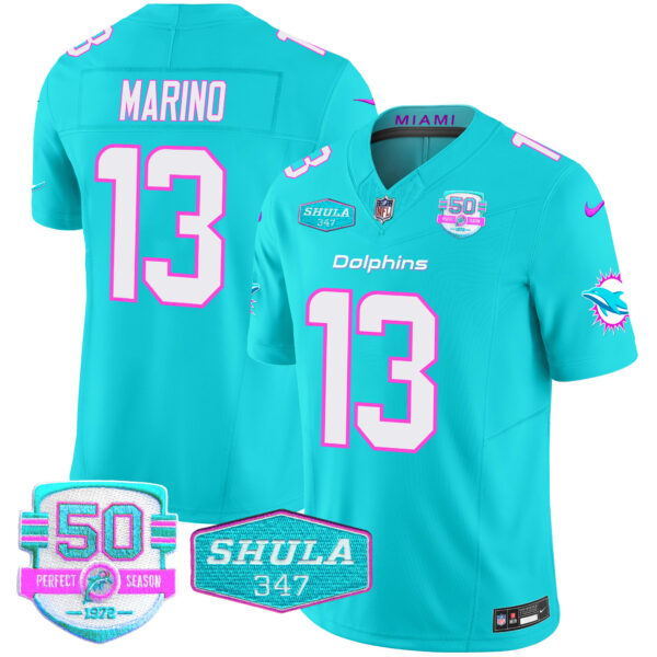 Men's Dolphins "Miami Vice" Vapor Limited Jersey V2 - All Stitched - Image 21