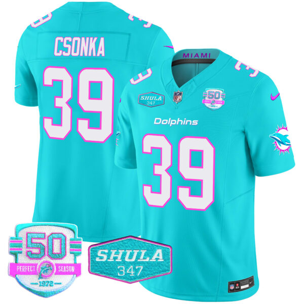 Men's Dolphins "Miami Vice" Vapor Limited Jersey V2 - All Stitched - Image 23
