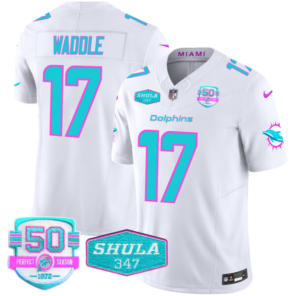 Men's Dolphins "Miami Vice" Vapor Limited Jersey V2 - All Stitched - Image 26