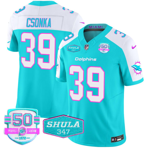 Men's Dolphins "Miami Vice" Vapor Limited Jersey V2 - All Stitched - Image 15