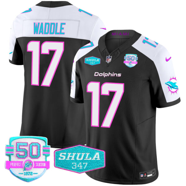 Men's Dolphins "Miami Vice" Vapor Limited Jersey V2 - All Stitched - Image 3