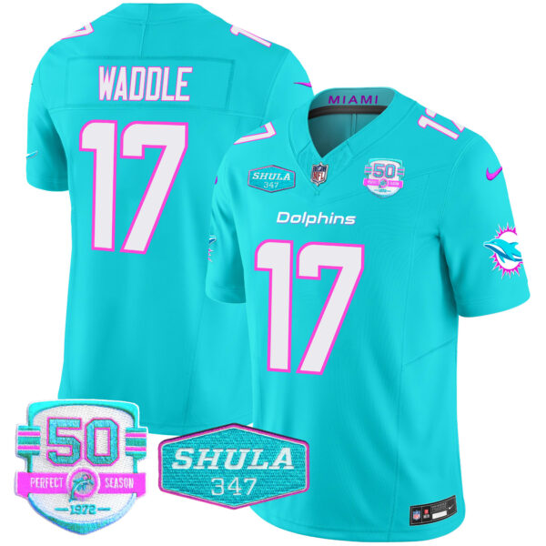 Men's Dolphins "Miami Vice" Vapor Limited Jersey V2 - All Stitched - Image 18