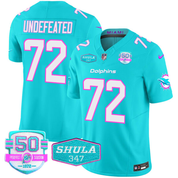 Men's Dolphins "Miami Vice" Vapor Limited Jersey V2 - All Stitched - Image 24