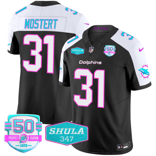 Men's Dolphins "Miami Vice" Vapor Limited Jersey V2 - All Stitched - Image 5