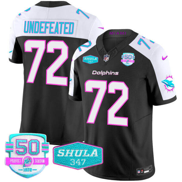 Men's Dolphins "Miami Vice" Vapor Limited Jersey V2 - All Stitched - Image 9