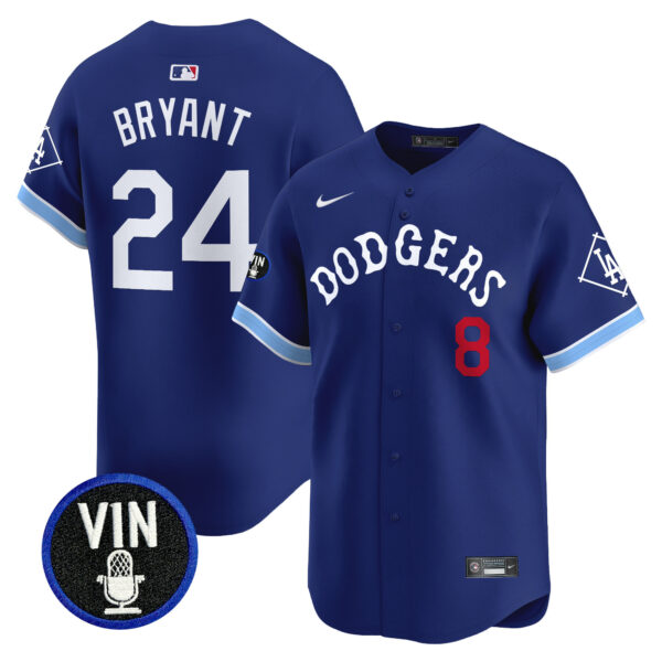 Men's Dodgers Tribute Vin Scully Patch Vapor Premier Limited Jersey - All Stitched - Image 13