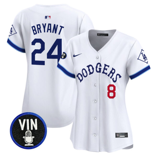 Women's Dodgers Tribute Vin Scully Patch Vapor Premier Limited Jersey - All Stitched - Image 22
