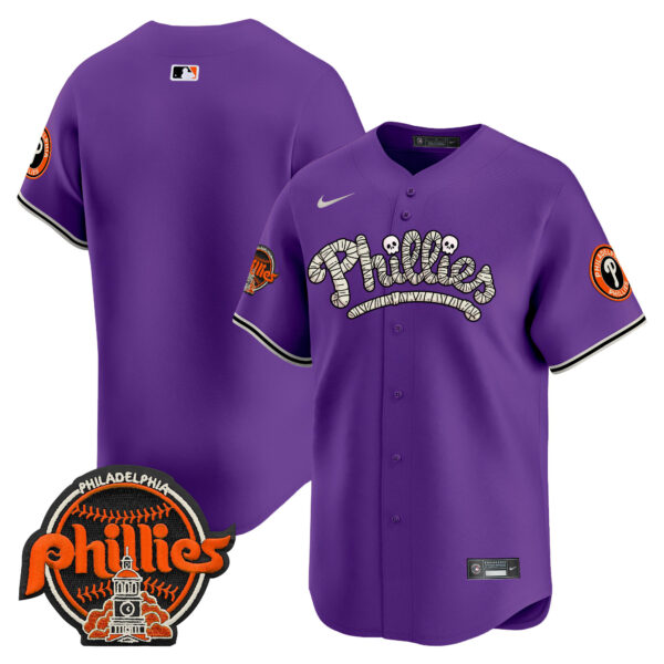 Men's Phillies Halloween Vapor Premier Limited Jersey - All Stitched - Image 36