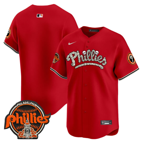 Men's Phillies Halloween Vapor Premier Limited Jersey - All Stitched - Image 45