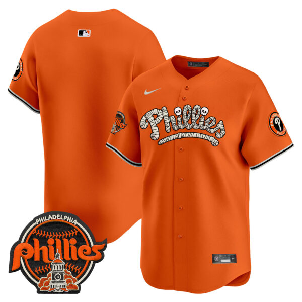 Men's Phillies Halloween Vapor Premier Limited Jersey - All Stitched - Image 19