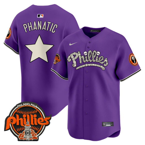 Men's Phillies Halloween Vapor Premier Limited Jersey - All Stitched - Image 35