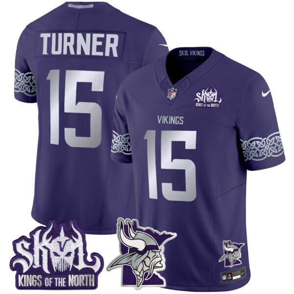 Men's Minnesota Vikings 2024 Winter Warrior Skol Patch Vapor Limited Jersey V2 - All Stitched - Image 13
