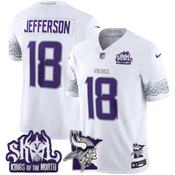 Men's Minnesota Vikings 2024 Winter Warrior Skol Patch Vapor Limited Jersey V2 - All Stitched - Image 2