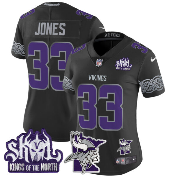 Women's Minnesota Vikings 2024 Winter Warrior Skol Patch Vapor Limited Jersey V2 - All Stitched - Image 23