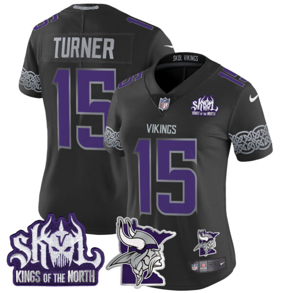 Women's Minnesota Vikings 2024 Winter Warrior Skol Patch Vapor Limited Jersey V2 - All Stitched - Image 22