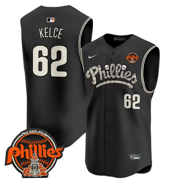 Men's Phillies Halloween Vapor Premier Sleeveless Jersey - All Stitched - Image 24