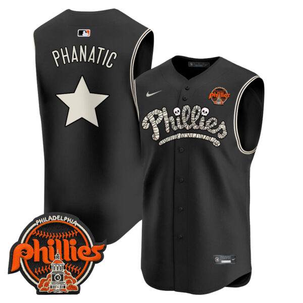 Men's Phillies Halloween Vapor Premier Sleeveless Jersey - All Stitched - Image 26