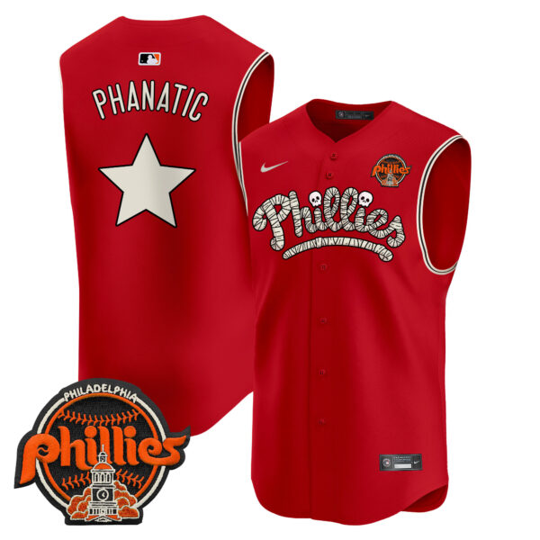 Men's Phillies Halloween Vapor Premier Sleeveless Jersey - All Stitched - Image 44