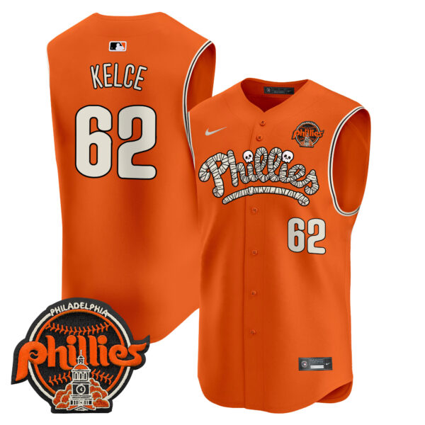 Men's Phillies Halloween Vapor Premier Sleeveless Jersey - All Stitched - Image 15