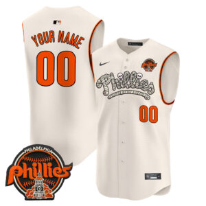 Phillies Halloween Vapor Premier Sleeveless Custom Jersey - All Stitched