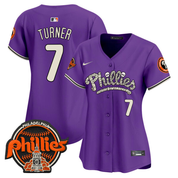 Women's Phillies Halloween Vapor Premier Limited Jersey - All Stitched - Image 30