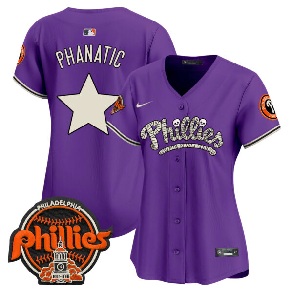 Women's Phillies Halloween Vapor Premier Limited Jersey - All Stitched - Image 35