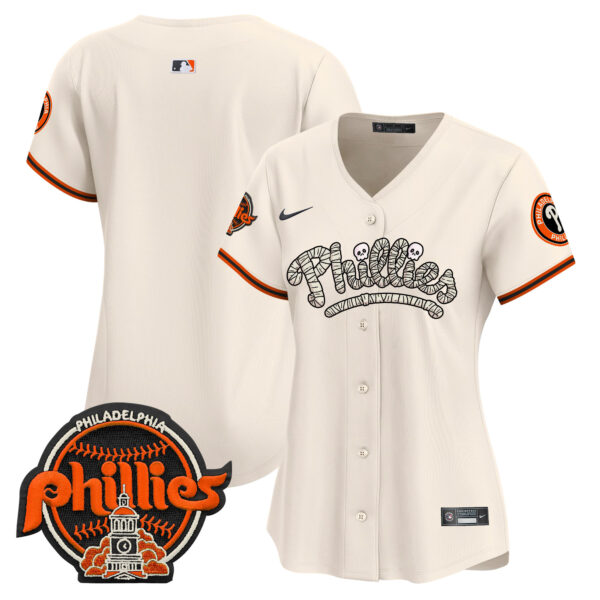 Women's Phillies Halloween Vapor Premier Limited Jersey - All Stitched - Image 9