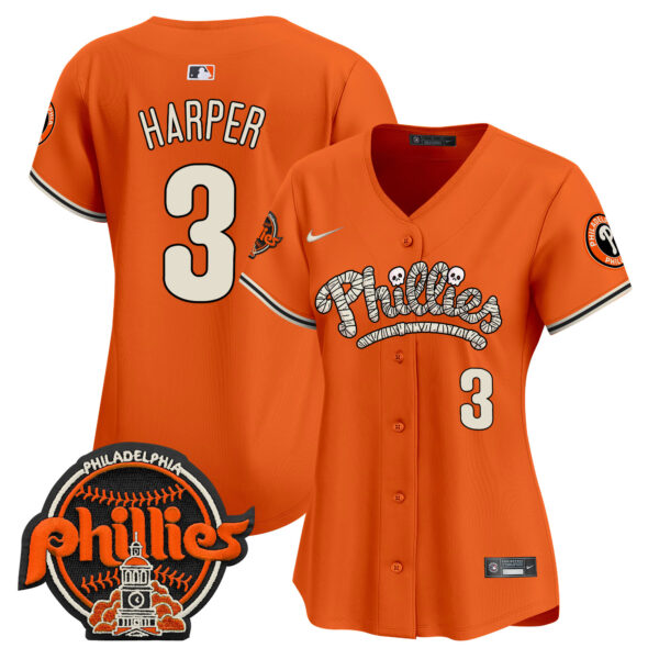 Women's Phillies Halloween Vapor Premier Limited Jersey - All Stitched - Image 10