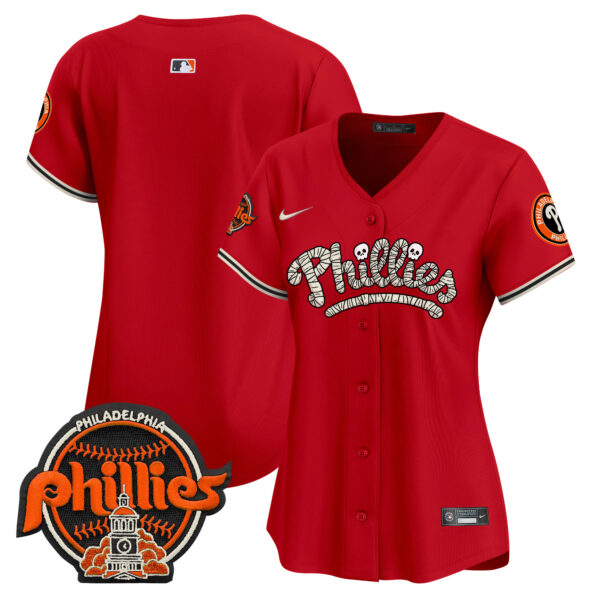 Women's Phillies Halloween Vapor Premier Limited Jersey - All Stitched - Image 45
