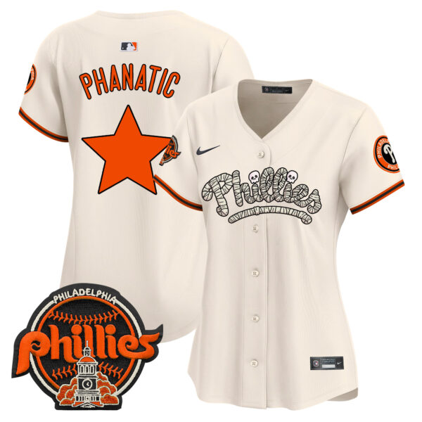Women's Phillies Halloween Vapor Premier Limited Jersey - All Stitched - Image 8