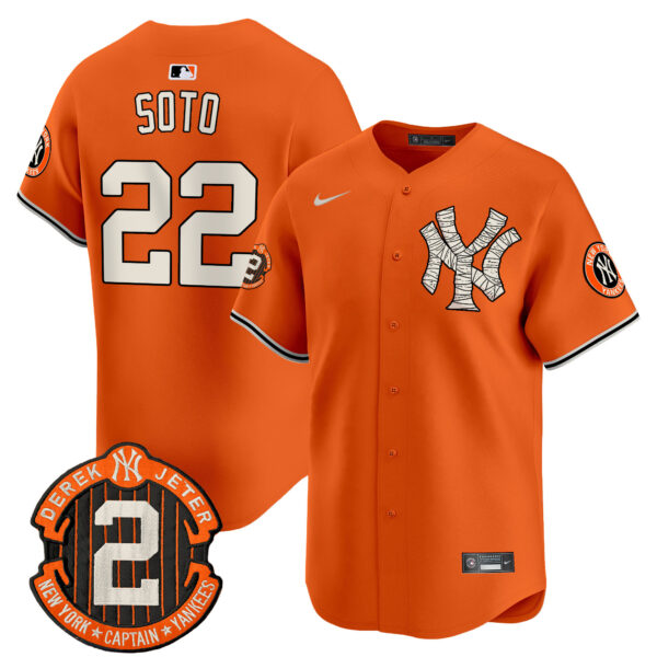 Men's Yankees Halloween Vapor Premier Limited Jersey - All Stitched - Image 6