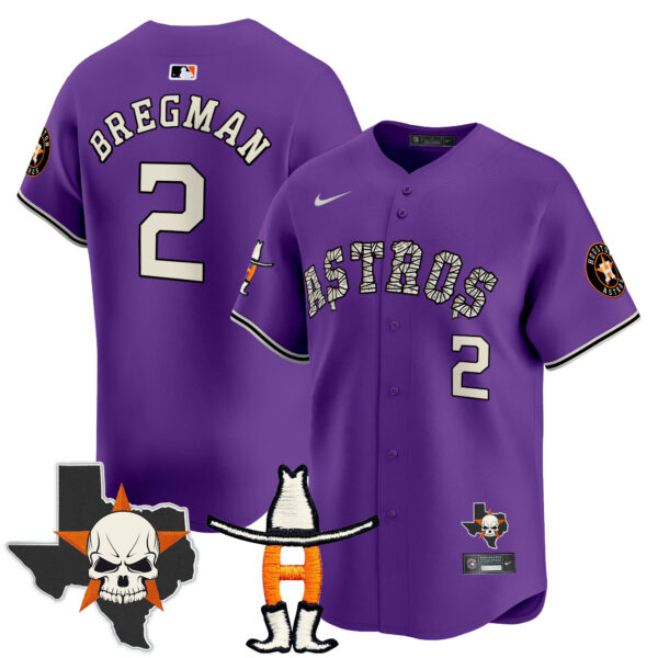 Men's Houston Astros Halloween Vapor Premier Limited Jersey - All Stitched - Image 37