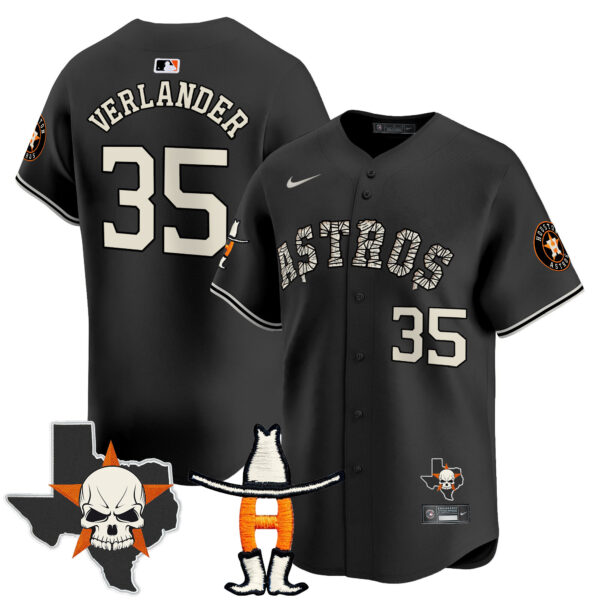 Men's Houston Astros Halloween Vapor Premier Limited Jersey - All Stitched - Image 15