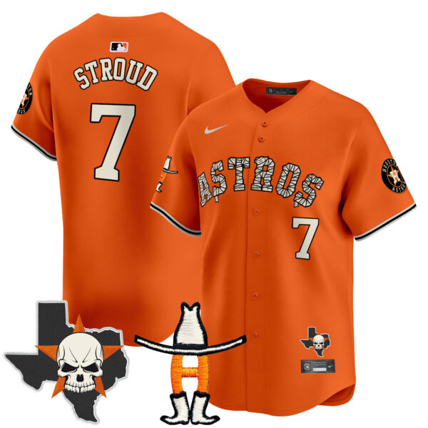 Men's Houston Astros Halloween Vapor Premier Limited Jersey - All Stitched - Image 3