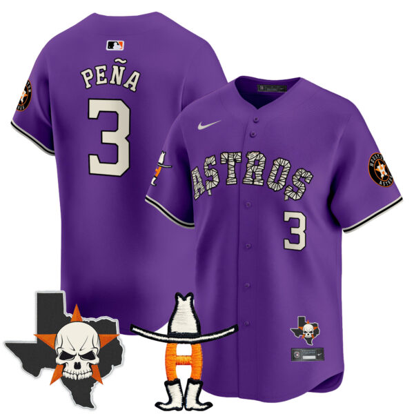 Men's Houston Astros Halloween Vapor Premier Limited Jersey - All Stitched - Image 34