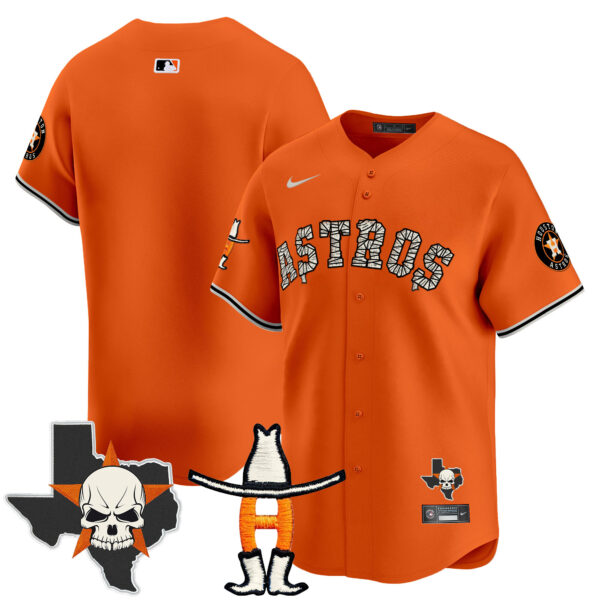 Men's Houston Astros Halloween Vapor Premier Limited Jersey - All Stitched - Image 9