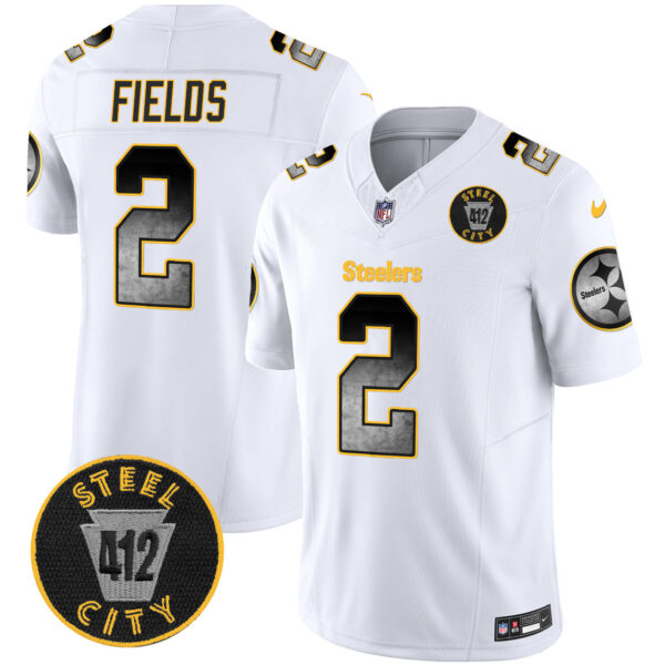 Men's Steelers Arch Smoke 412 Patch Vapor Limited Jersey - All Stitched - Image 18