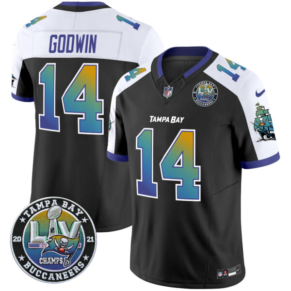 Men's Buccaneers "Tampa City" Super Bowl LIV Patch Vapor Limited Jersey - All Stitched - Image 3