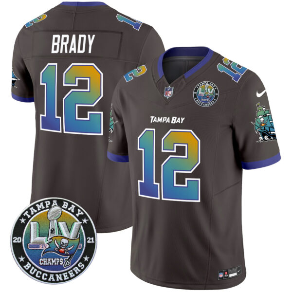Men's Buccaneers "Tampa City" Super Bowl LIV Patch Vapor Limited Jersey - All Stitched - Image 22