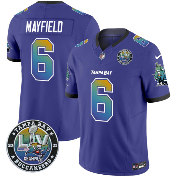 Men's Buccaneers "Tampa City" Super Bowl LIV Patch Vapor Limited Jersey - All Stitched - Image 32