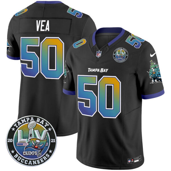 Men's Buccaneers "Tampa City" Super Bowl LIV Patch Vapor Limited Jersey - All Stitched - Image 12