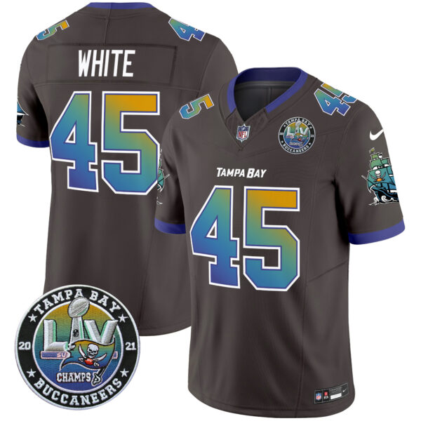 Men's Buccaneers "Tampa City" Super Bowl LIV Patch Vapor Limited Jersey - All Stitched - Image 28
