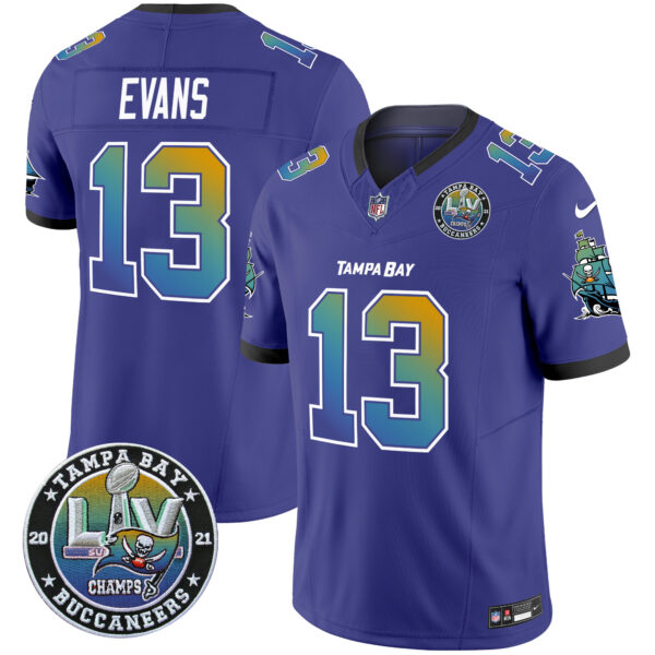 Men's Buccaneers "Tampa City" Super Bowl LIV Patch Vapor Limited Jersey - All Stitched - Image 30