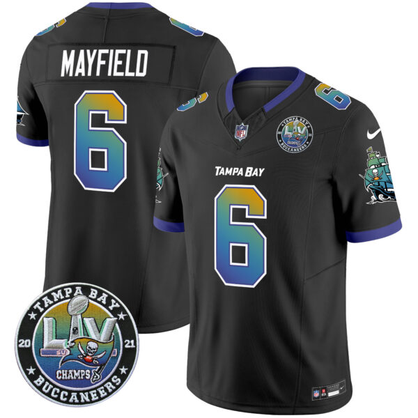 Men's Buccaneers "Tampa City" Super Bowl LIV Patch Vapor Limited Jersey - All Stitched - Image 11