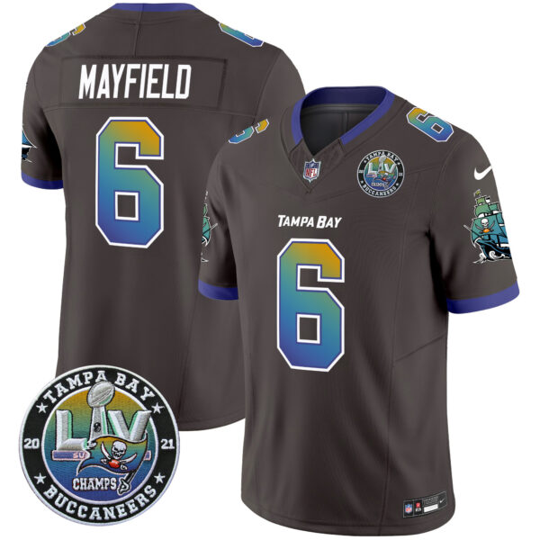 Men's Buccaneers "Tampa City" Super Bowl LIV Patch Vapor Limited Jersey - All Stitched - Image 25