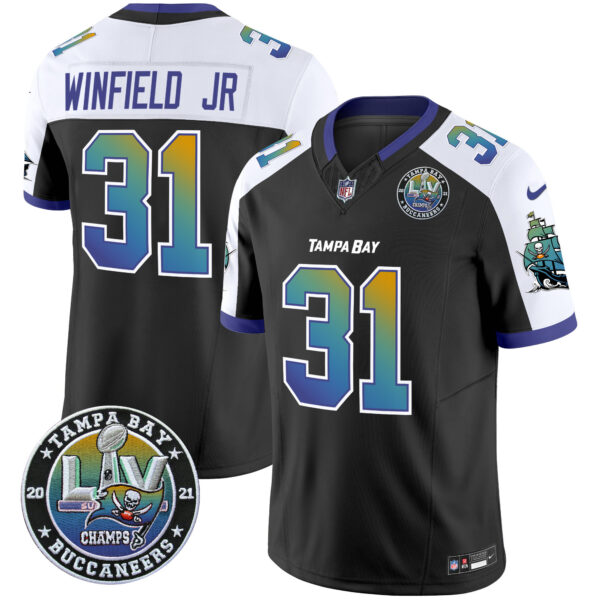 Men's Buccaneers "Tampa City" Super Bowl LIV Patch Vapor Limited Jersey - All Stitched - Image 6