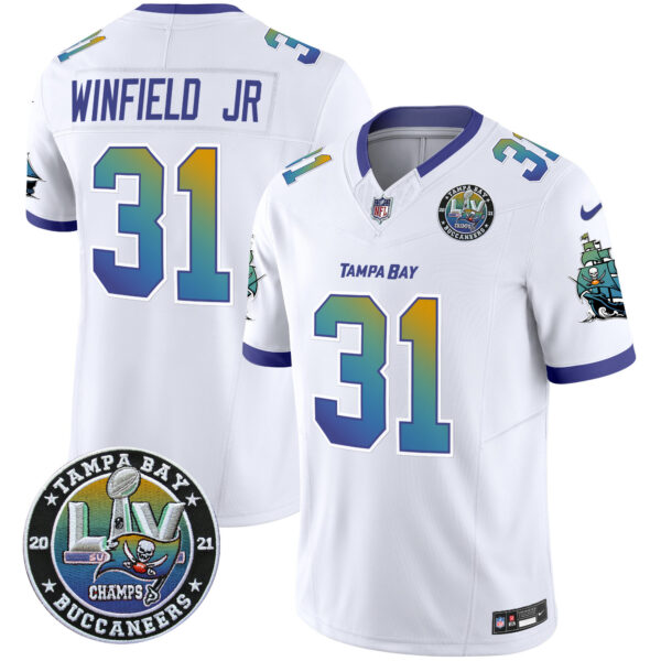 Men's Buccaneers "Tampa City" Super Bowl LIV Patch Vapor Limited Jersey - All Stitched - Image 20